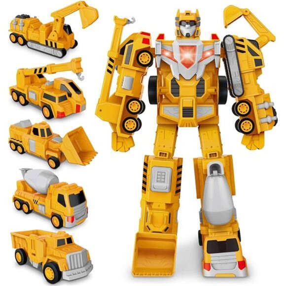 Construction Toy Trucks for 3 4 5 6 Year Old Toddler Boy Kids, Magnetic Assemble